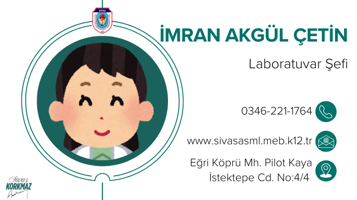 İMRAN AKGÜL ÇETİN - LABORATUVAR ŞEFİ
