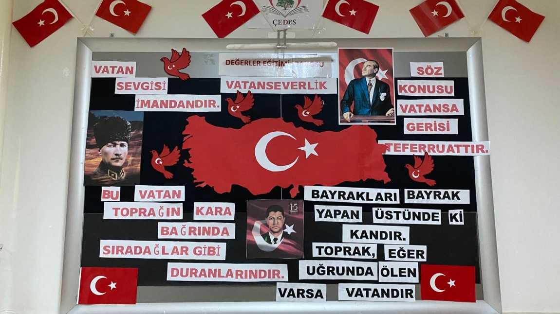 ÇEDES PROJESİ MART AYI DEĞERİMİZ 'VATANSEVERLİK'
